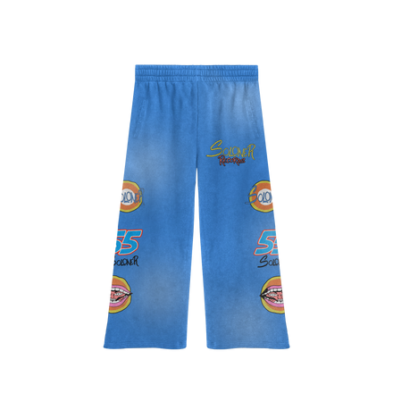 SOLONER RECORDS BLUE SWEATPANTS