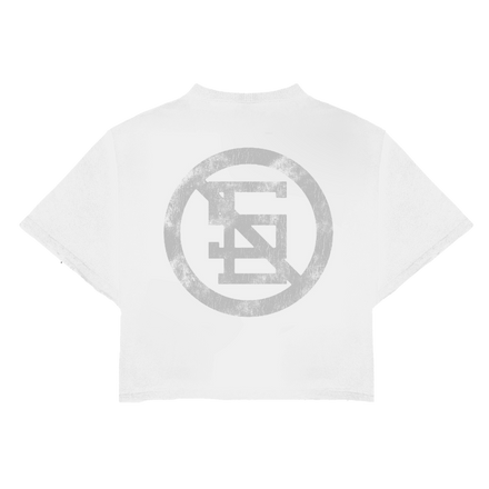 CRACKED BACK-LOGO TEE (BOXY FIT)