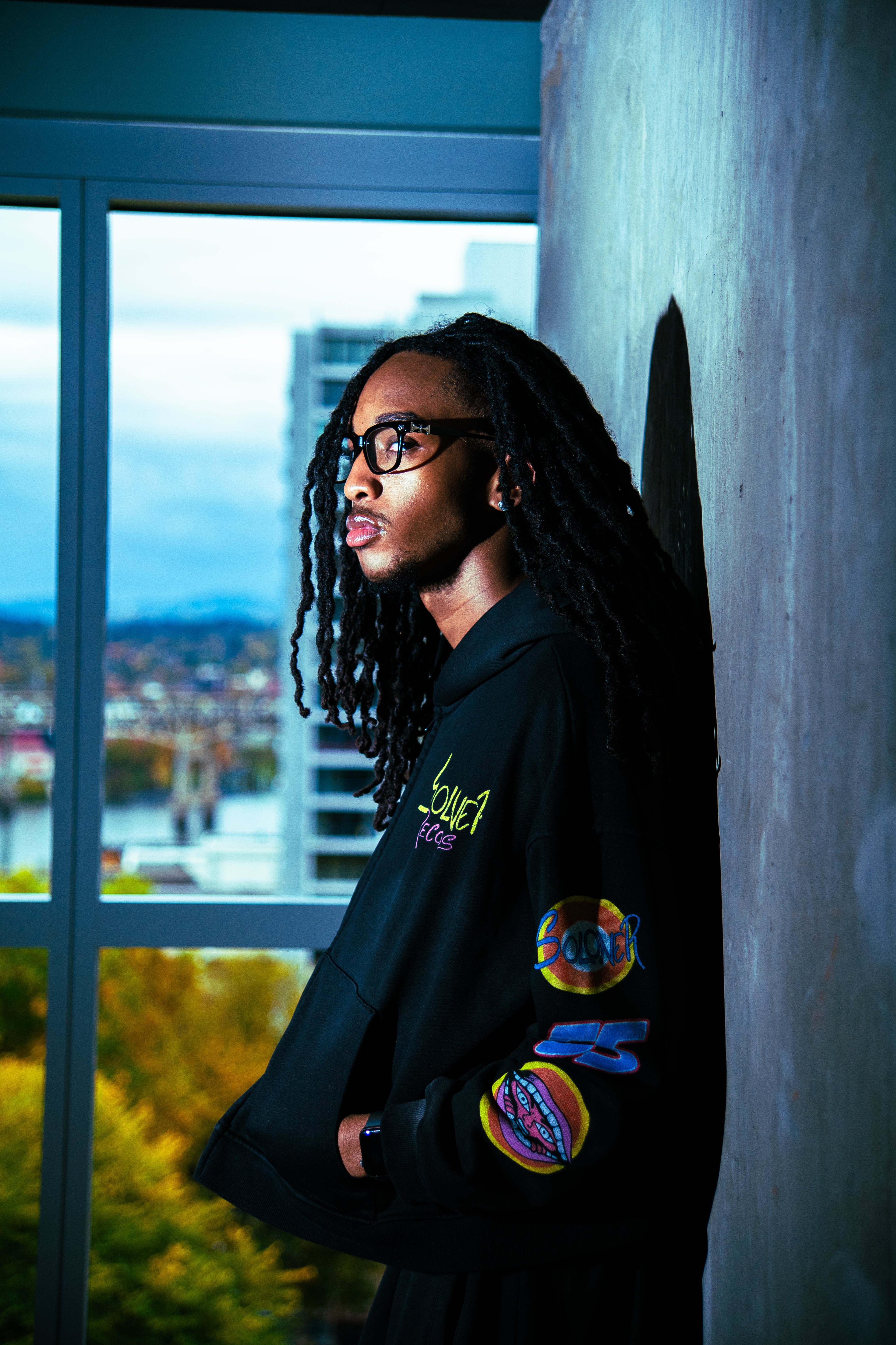 SOLONER RECORDS BLACK ZIP-UP