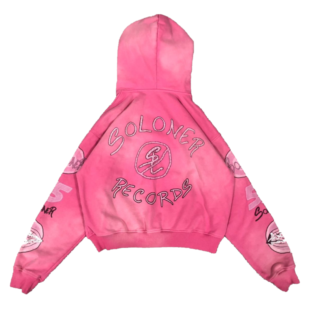 SOLONER RECORDS PINK ZIP-UP